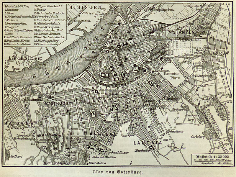 Plan von Göteborg.