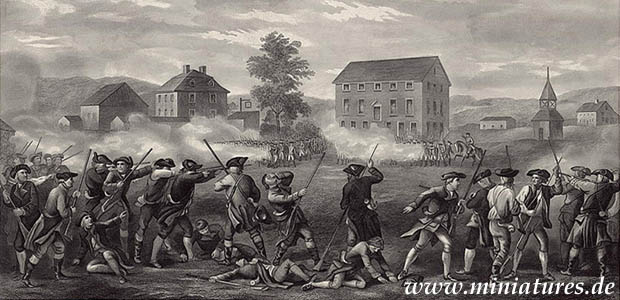 Billings, Hammatt: Darstellung des Gefechts in Lexington (Boston 1861).