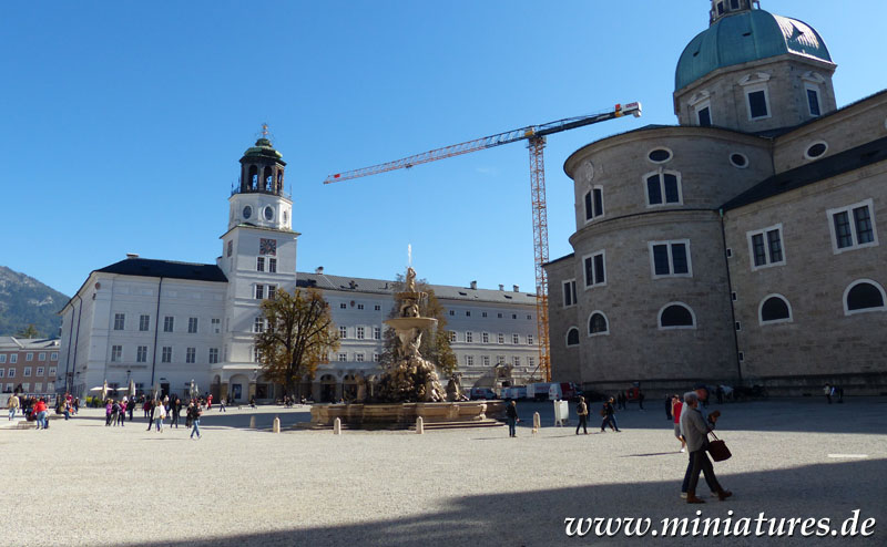 Der Residenzplatz in Salzburg.