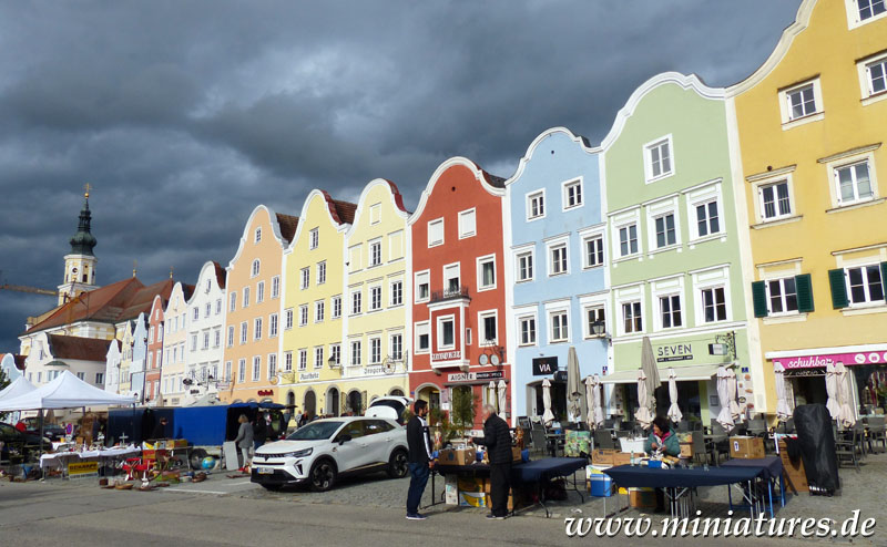 Die Silberzeile am Oberen Marktplatz in Schärding.