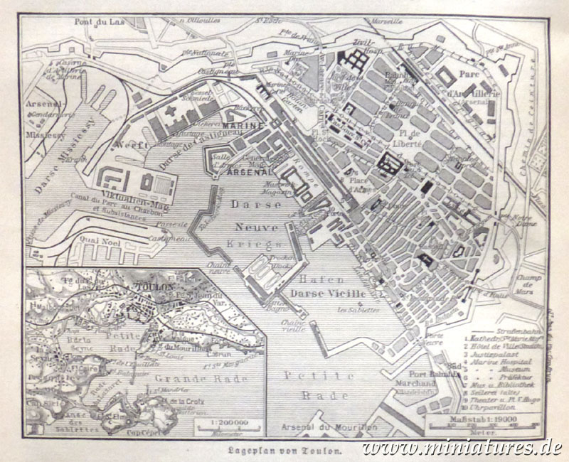 Lageplan von Toulon.