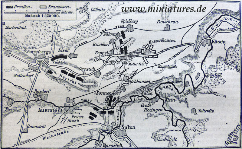 Kärtchen der Schlacht bei Auerstedt (14. Oktober 1806).