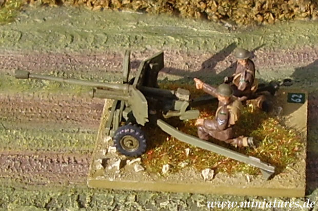 Britische 6 Pdr. Panzerabwehrkanone, 57 mm L/50.